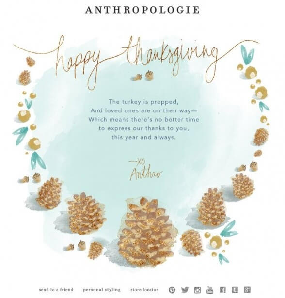 anthropologie happy thanksgiving